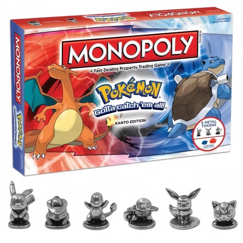 Board Game Monopoli - Pokémon Kanto Edition Monopoly Board Game