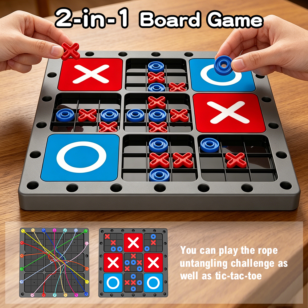 Board Game Education - Children 2-in-1 Rope Untangling & Tic