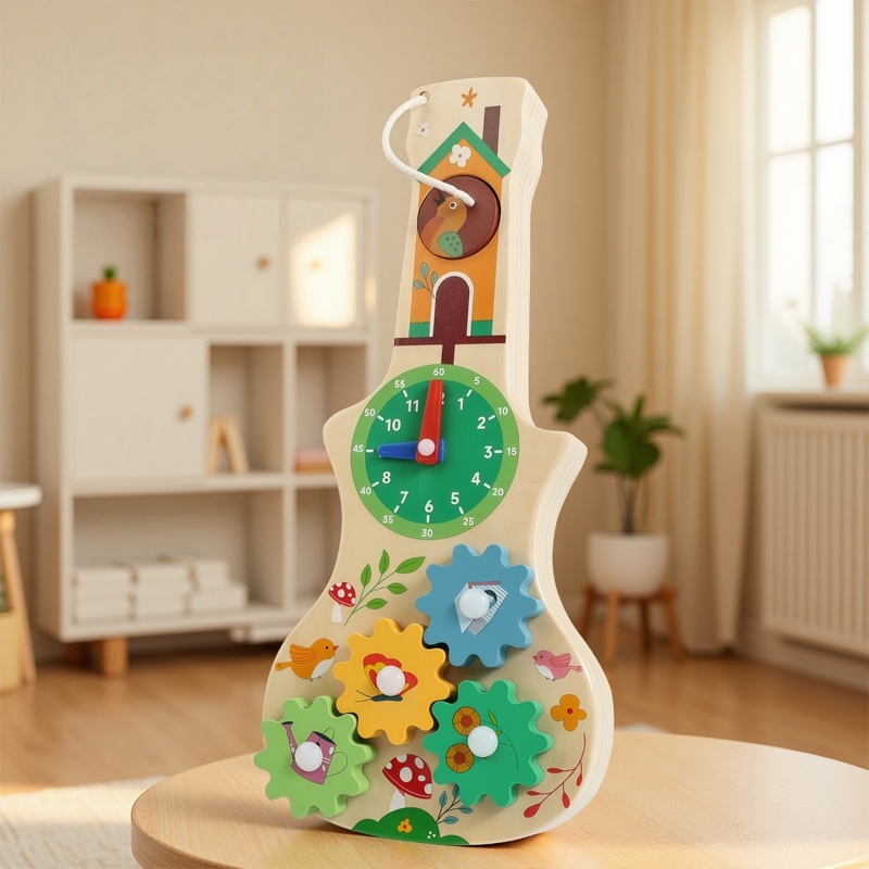 Board Game Education - Montessori Busy Board Multifunction Wooden Board