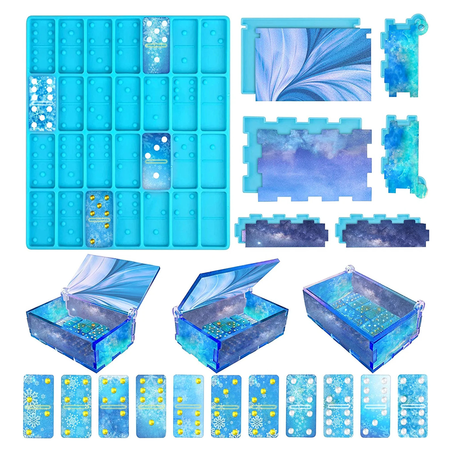 Board Game Monopoli - Domino Molds Silicone Epoxy Resin Dominoes
