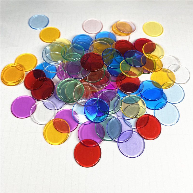 100pcs 19mm Transparent Chips  - Board Game Economy บทวิจารณ์และราคา