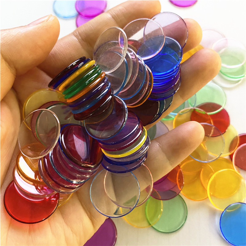 100pcs 19mm Transparent Chips  - Board Game Economy บทวิจารณ์และราคา