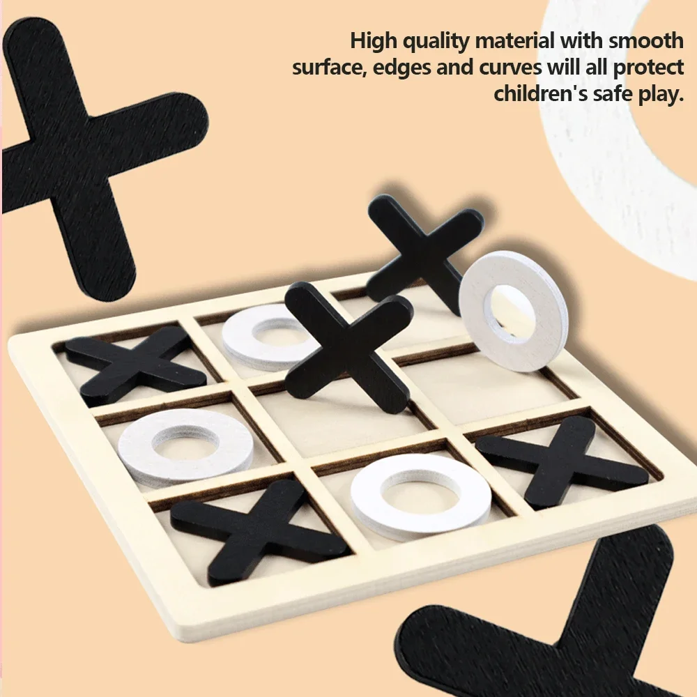 Wooden XO Tic Tac Toe Game Min - Board Game Education บทวิจารณ์และราคา