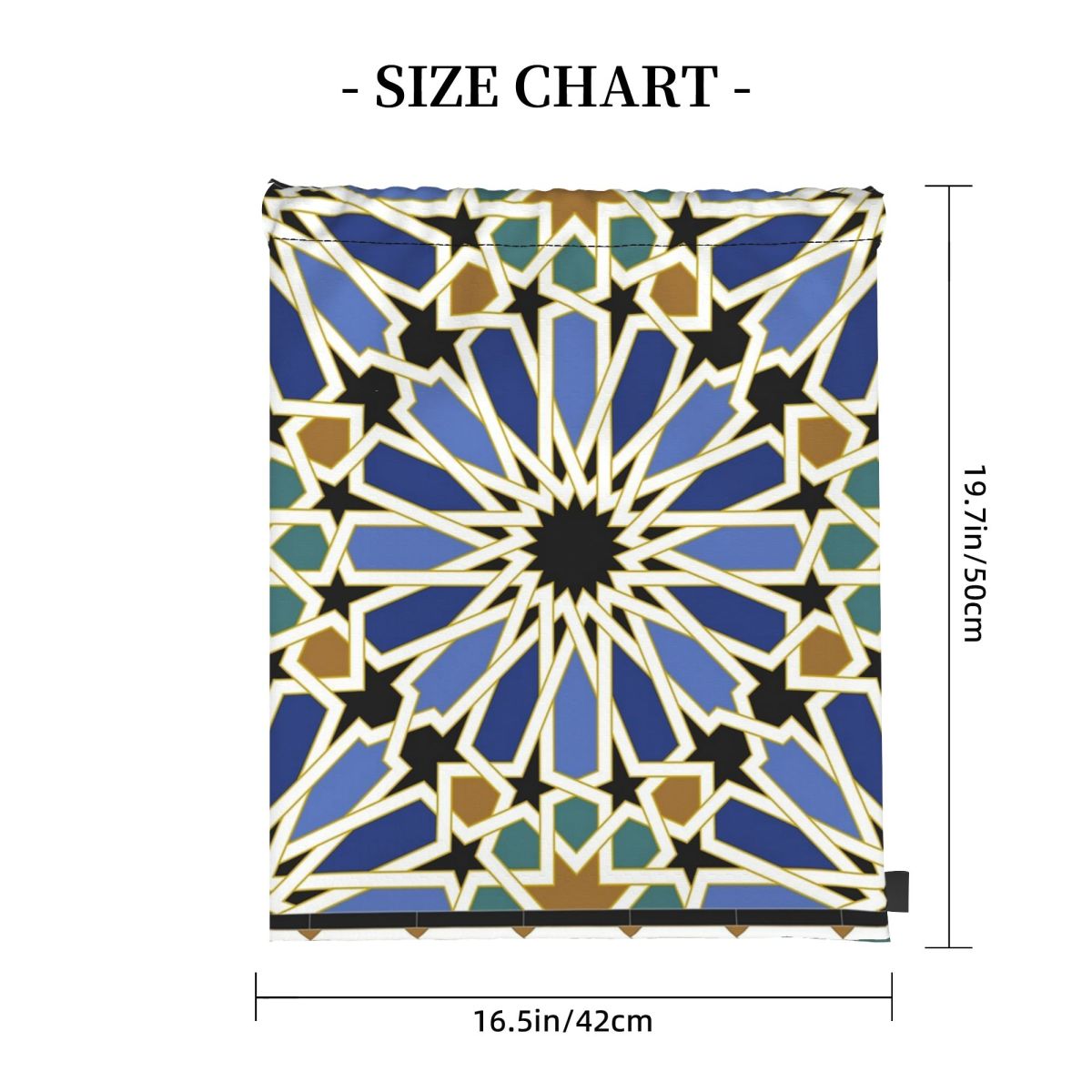 Arabic Tile I Backpacks Multi- - Tile Bag Drawstring บทวิจารณ์และราคา