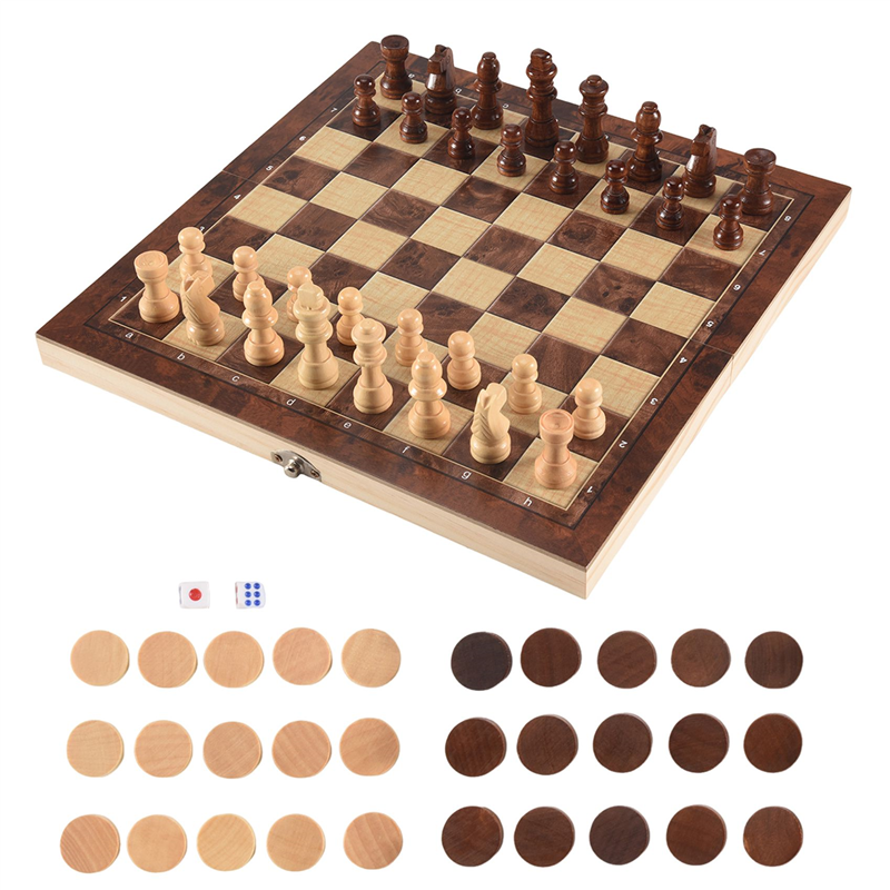 3 In 1 Wooden International Ch - Chess Set Wooden บทวิจารณ์และราคา