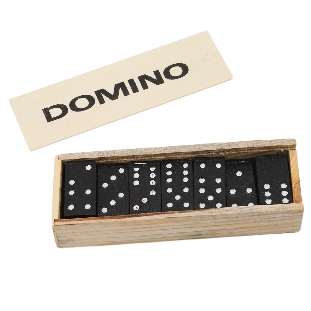 28 Pcs Black Dominoes Wooden B - Board Game Monopoli บทวิจารณ์และราคา