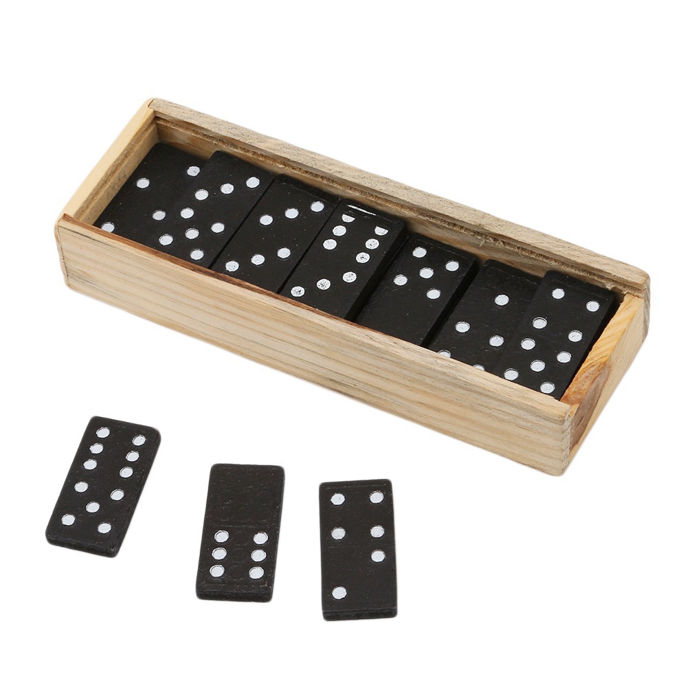 28 Pcs Black Dominoes Wooden B - Board Game Monopoli บทวิจารณ์และราคา