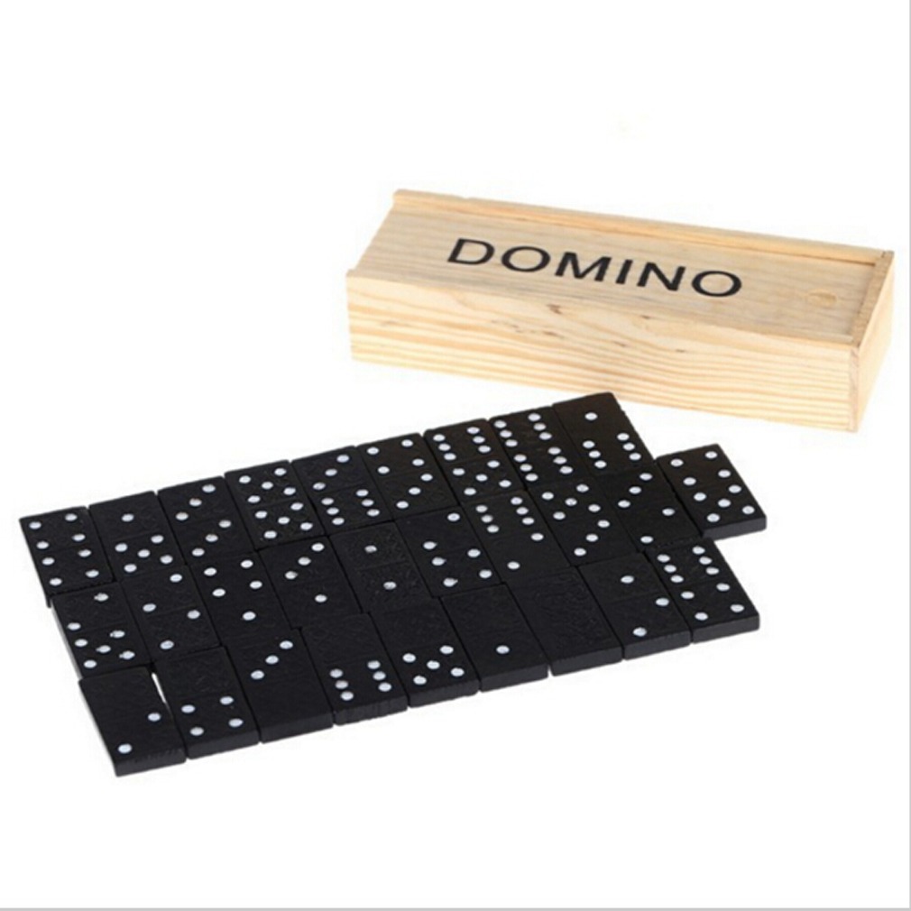 28 Pcs Black Dominoes Wooden B - Board Game Monopoli บทวิจารณ์และราคา