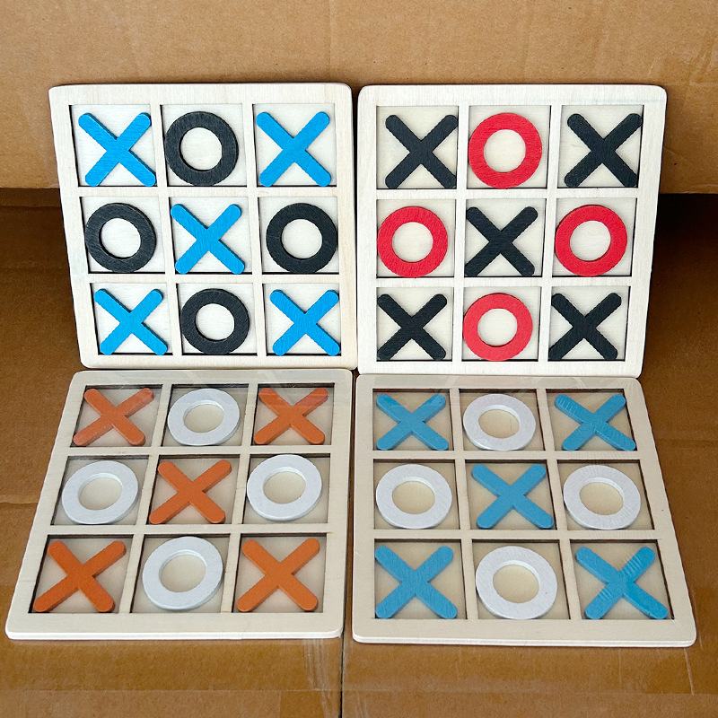 5pcs Wooden Tic Tac Toe Game D - Board Game Template บทวิจารณ์และราคา