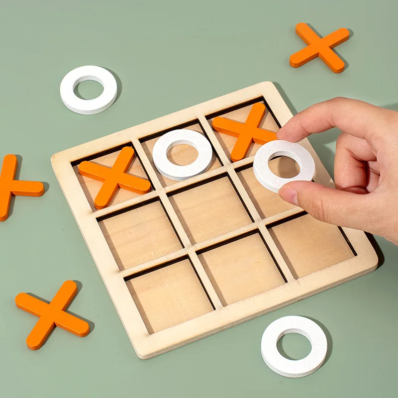 5pcs Wooden Tic Tac Toe Game D - Board Game Template บทวิจารณ์และราคา