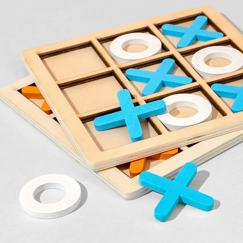 5pcs Wooden Tic Tac Toe Game D - Board Game Template บทวิจารณ์และราคา