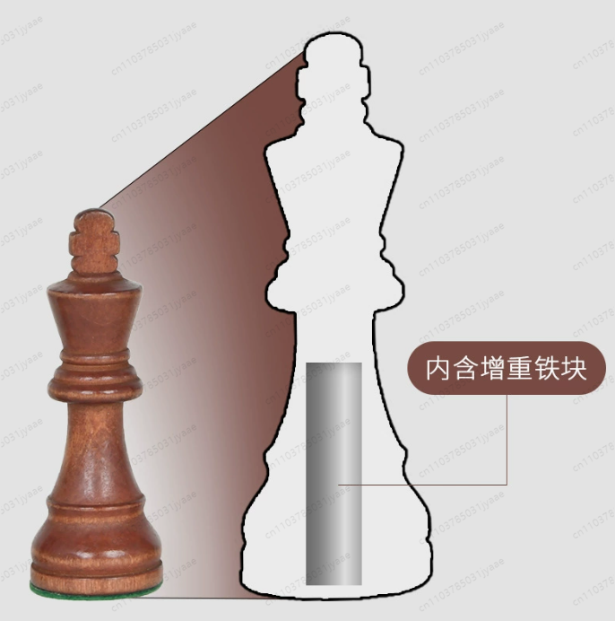 3.5-3.75 Inch Weighted Wooden  - Chess Set Wooden บทวิจารณ์และราคา