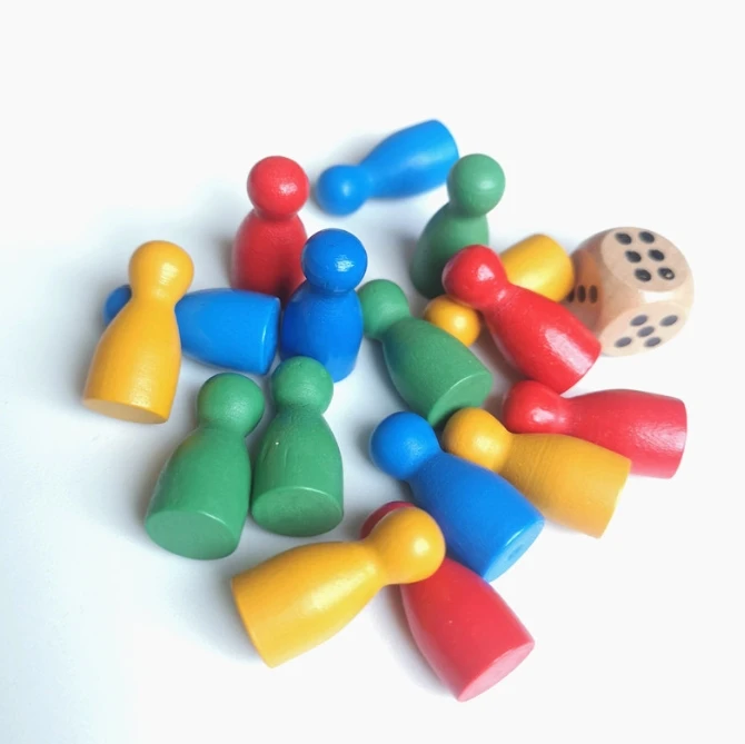 100 Pcs Colorful Wooden Chess  - Chess Set Wooden บทวิจารณ์และราคา