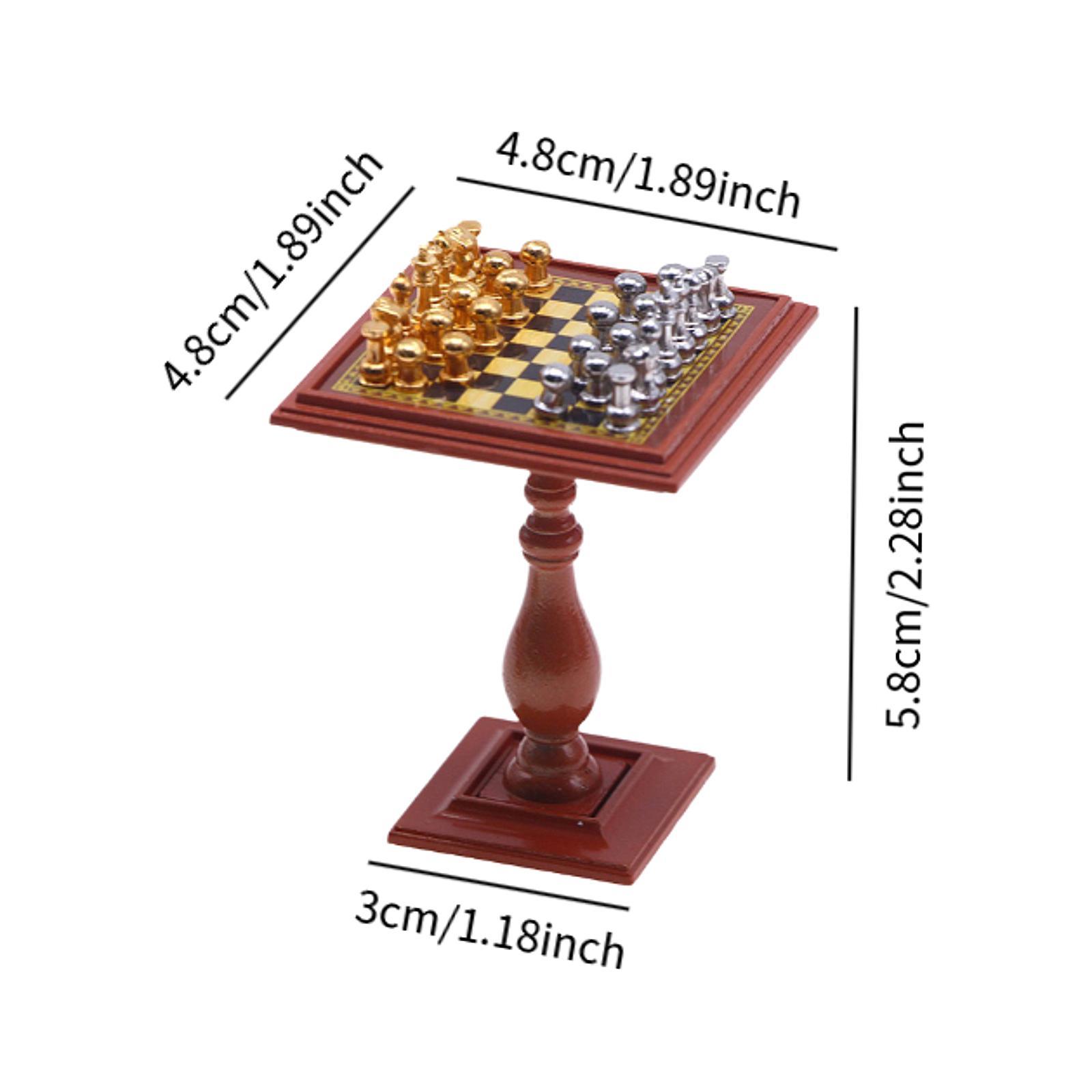Dollhouse Miniature Internatio - Chess Set Wooden บทวิจารณ์และราคา