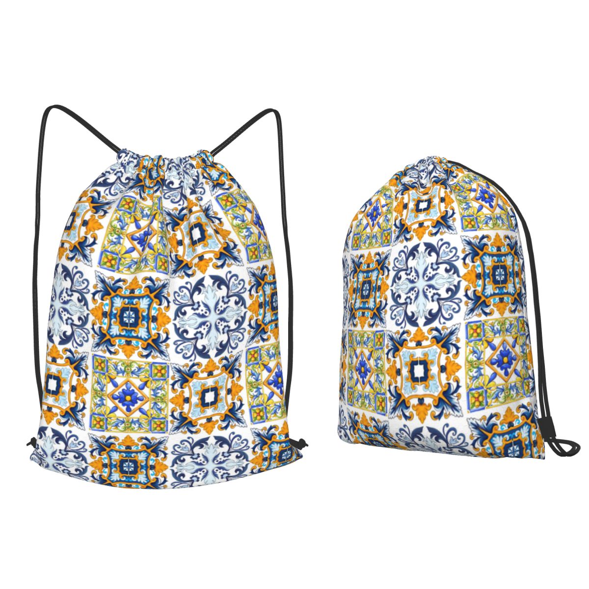 Copy Of Sicilian Tiles,mediter - Tile Bag Drawstring บทวิจารณ์และราคา