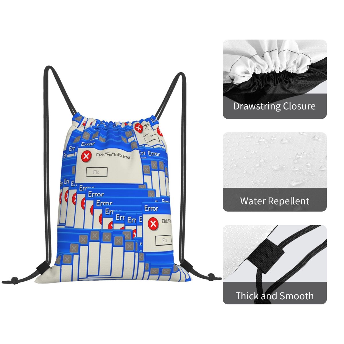 Windows Xp Error Tiled Backpac - Tile Bag Drawstring บทวิจารณ์และราคา