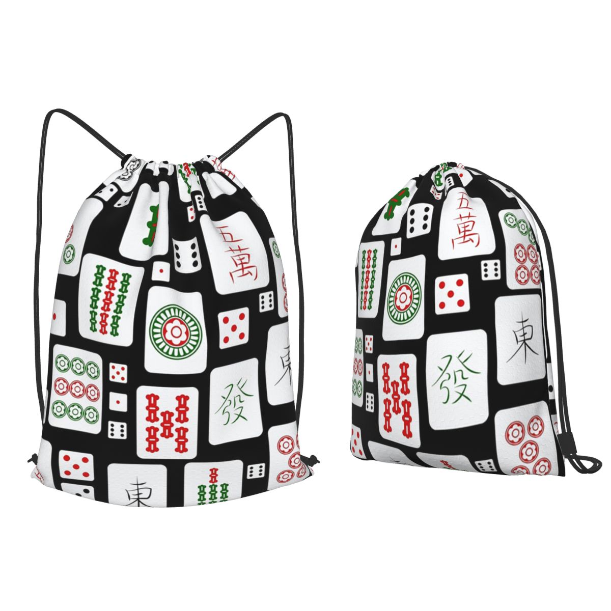 Mahjong Tiles Game Dice Backpa - Tile Bag Drawstring บทวิจารณ์และราคา