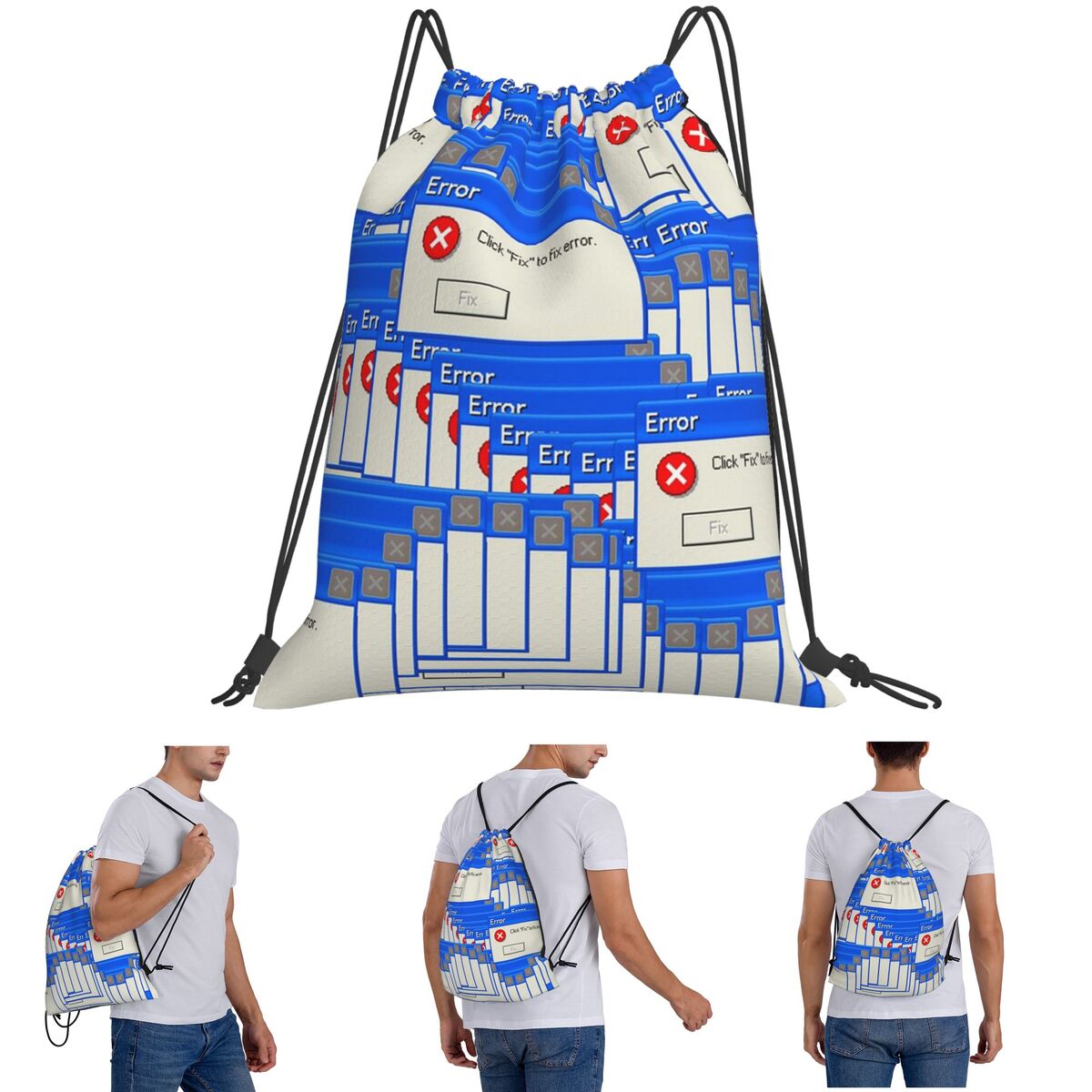 Windows Xp Error Tiled Backpac - Tile Bag Drawstring บทวิจารณ์และราคา