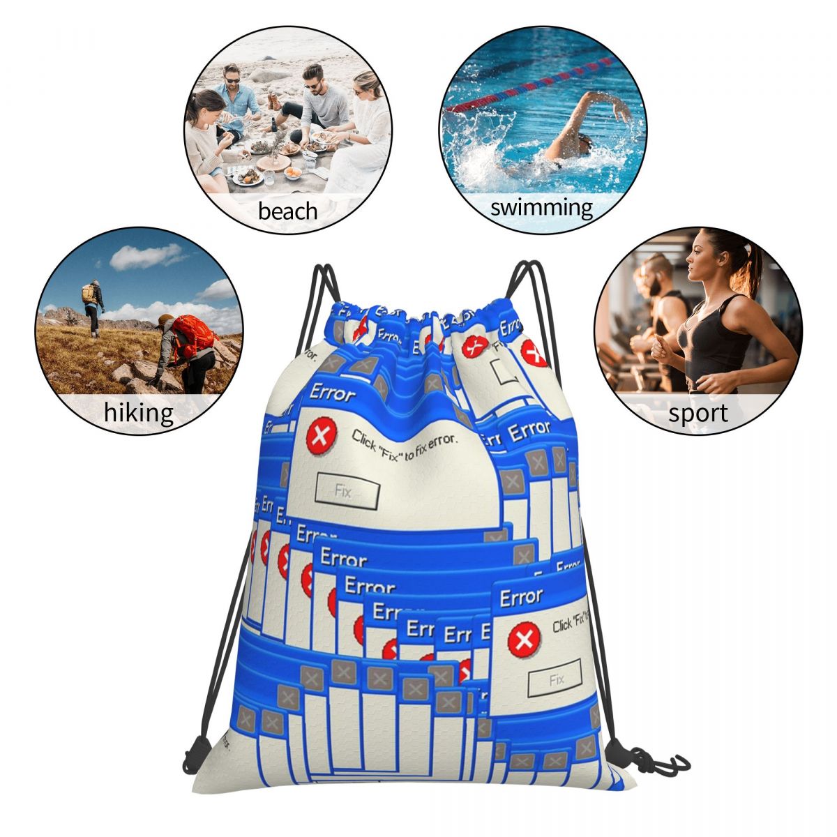 Windows Xp Error Tiled Backpac - Tile Bag Drawstring บทวิจารณ์และราคา