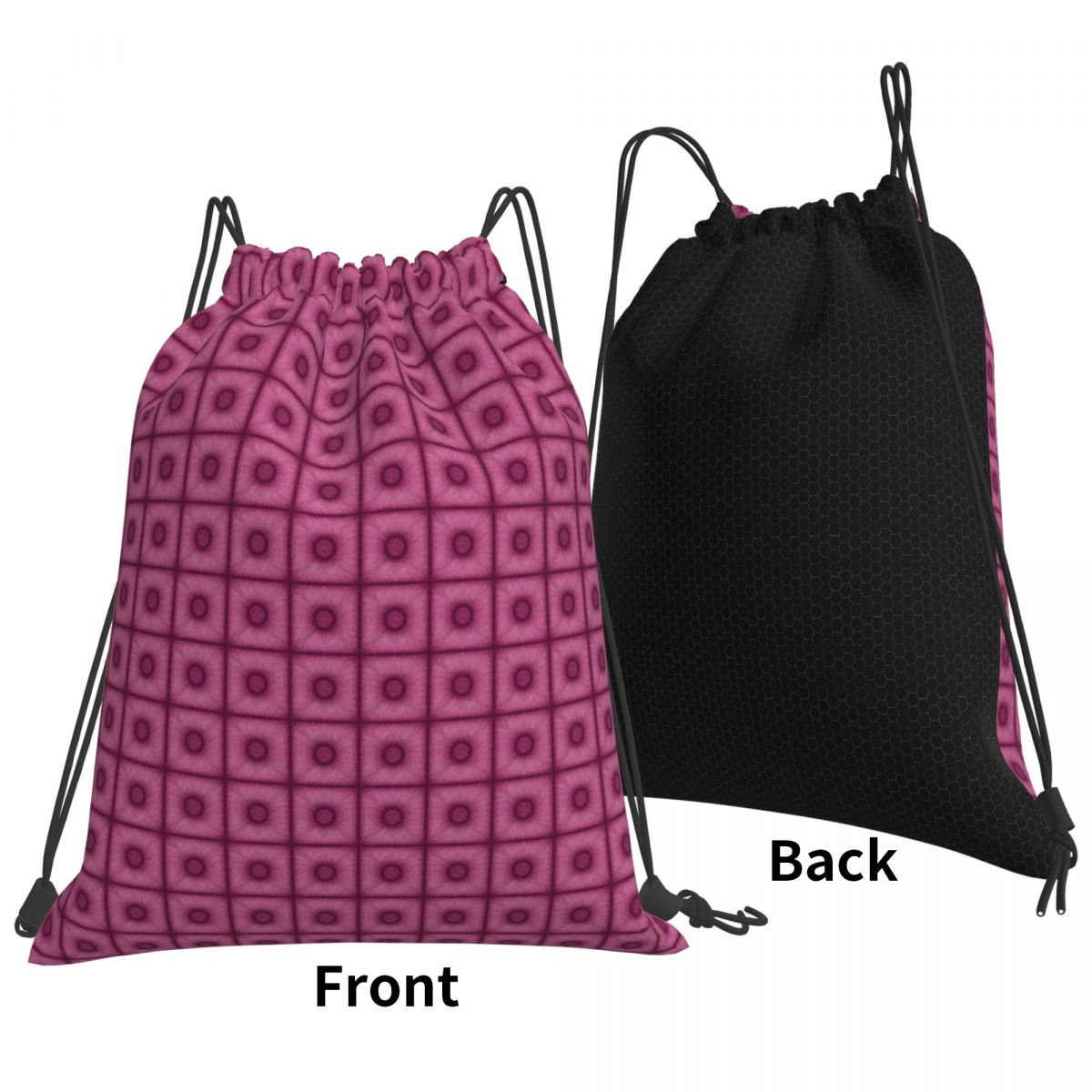 Poof Tile In Cherry Color Back - Tile Bag Drawstring บทวิจารณ์และราคา