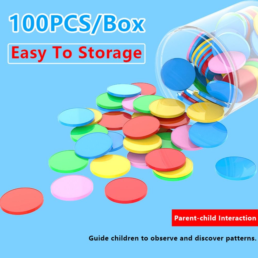 100pcs Plastic Counting Chips  - Board Game Economy บทวิจารณ์และราคา
