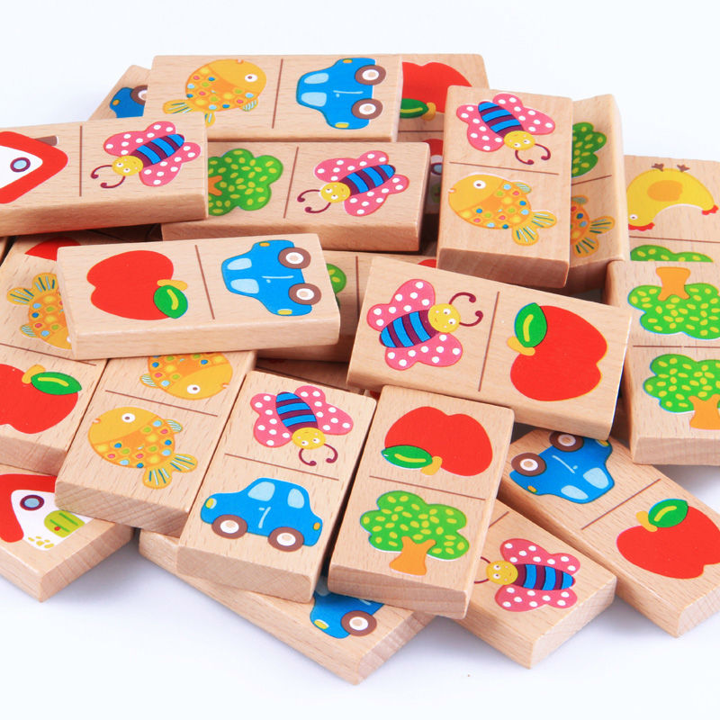 28pcs Baby Wooden Domino Block - Board Game Monopoli บทวิจารณ์และราคา