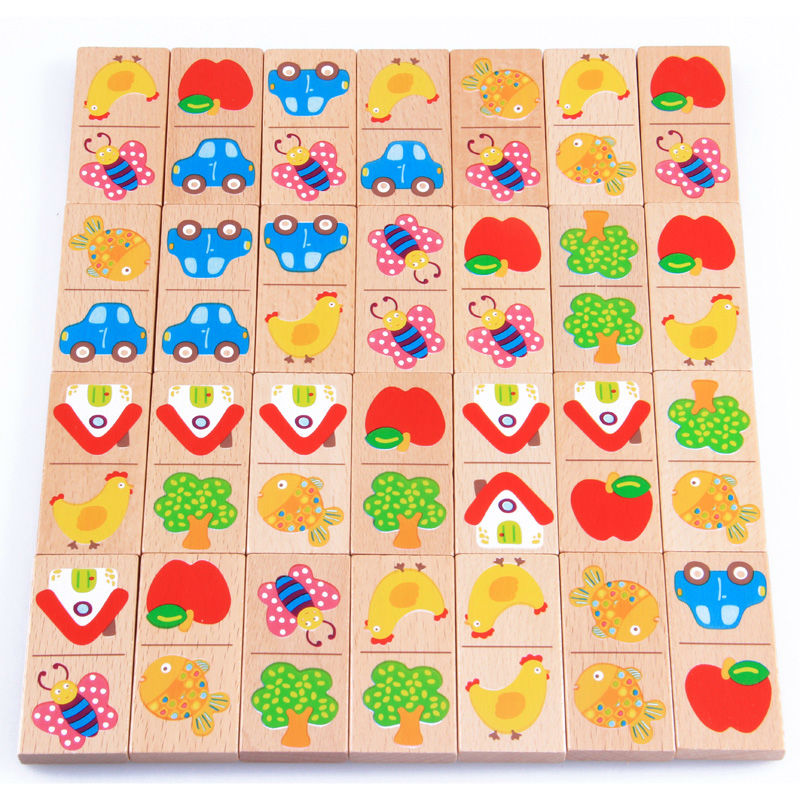 28pcs Baby Wooden Domino Block - Board Game Monopoli บทวิจารณ์และราคา