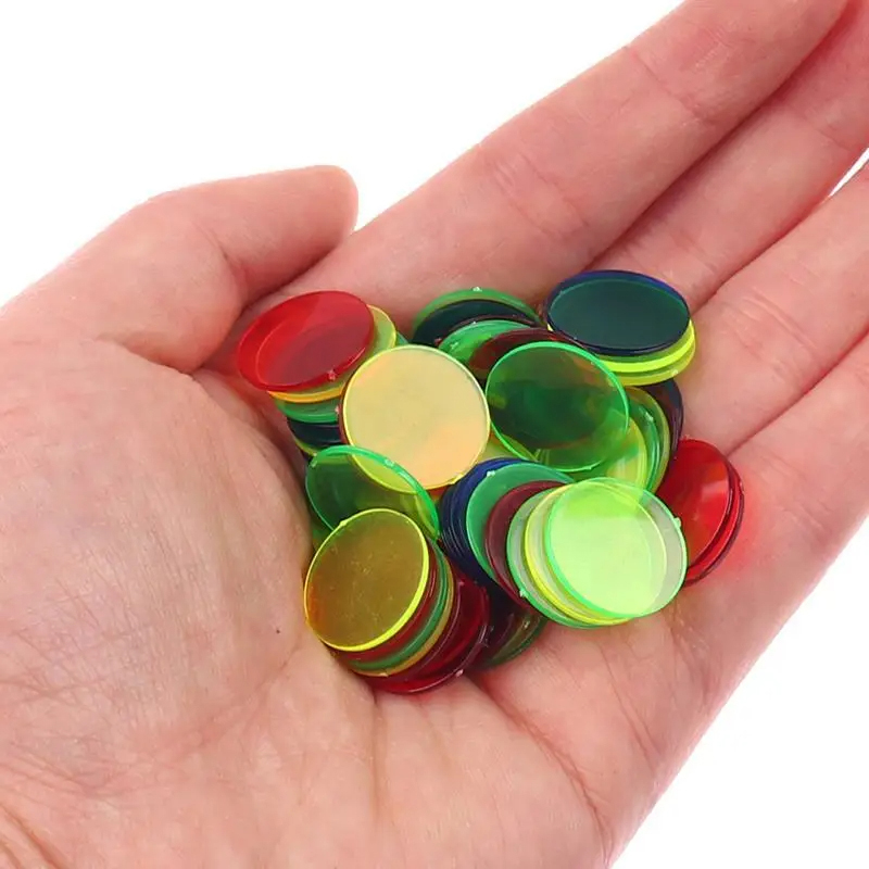 50/100/200pcs 19mm Chips Plast - Board Game Economy บทวิจารณ์และราคา