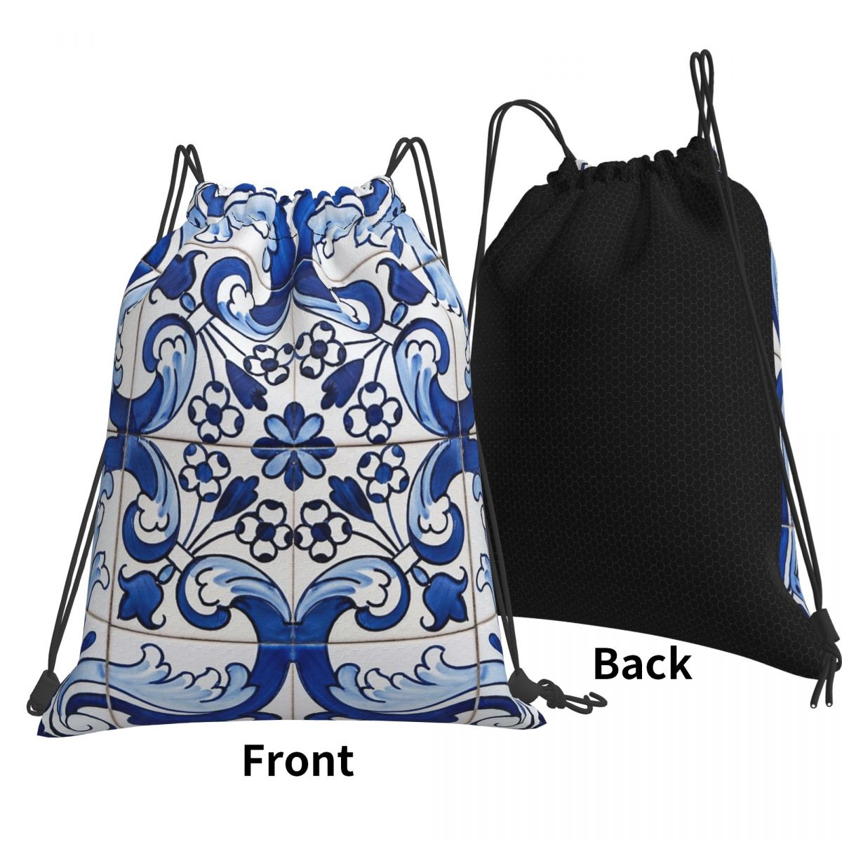 Antique Classic Lisbon Blue Az - Tile Bag Drawstring บทวิจารณ์และราคา