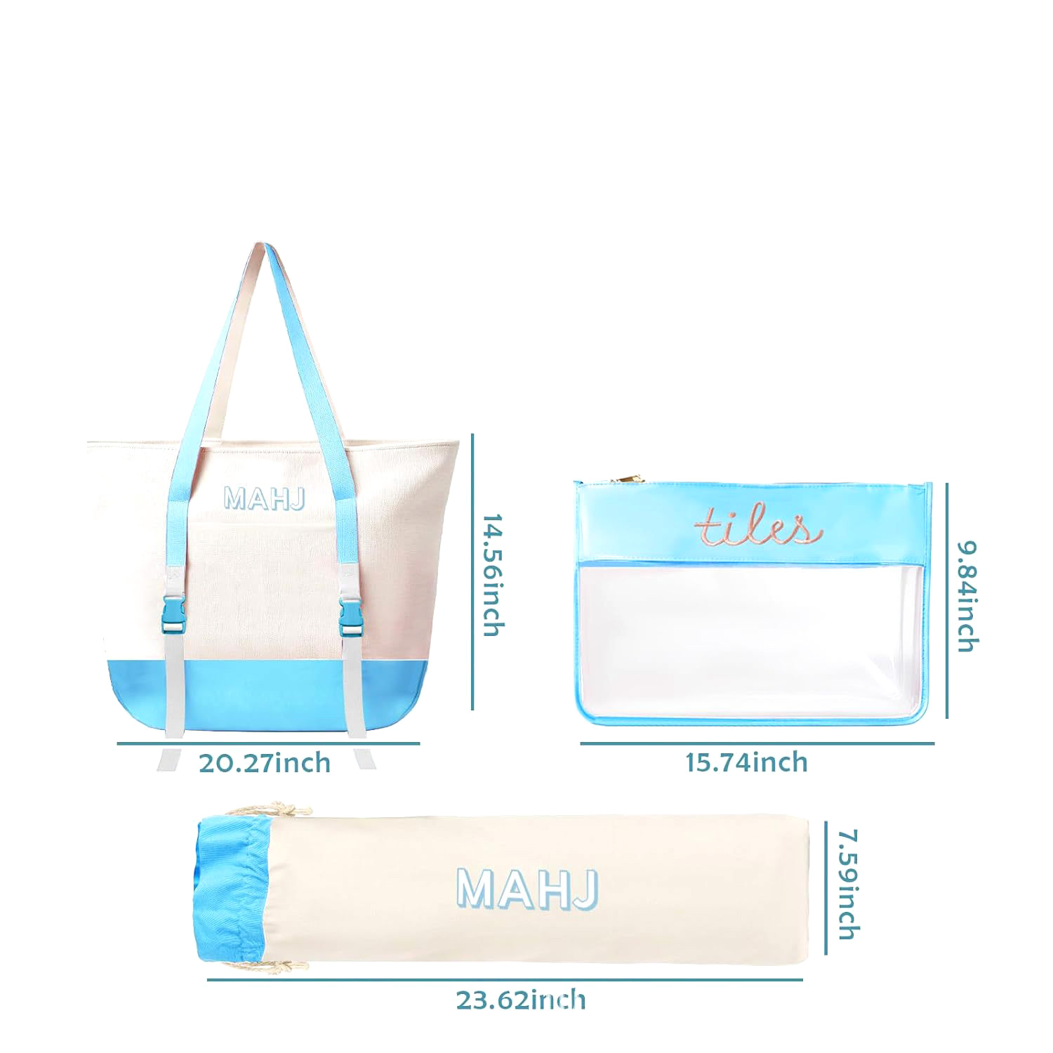 Canvas Tote Bag Set for Mahjon - Tile Bag Drawstring บทวิจารณ์และราคา