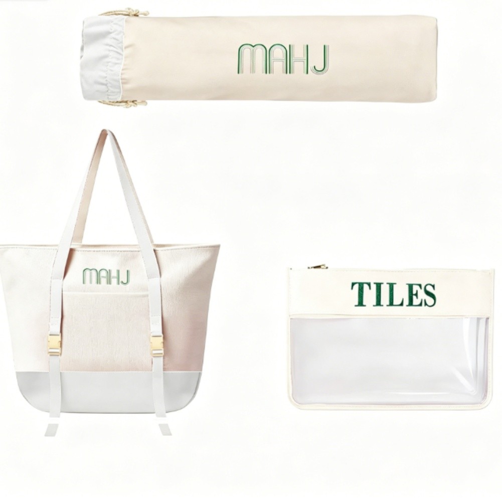 Canvas Tote Bag Set for Mahjon - Tile Bag Drawstring บทวิจารณ์และราคา