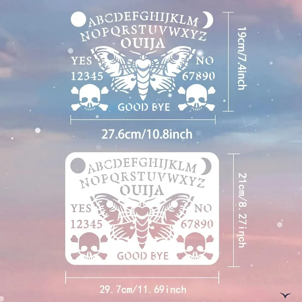 Ouija Board Stencil 8.3x11.7in - Board Game Template บทวิจารณ์และราคา