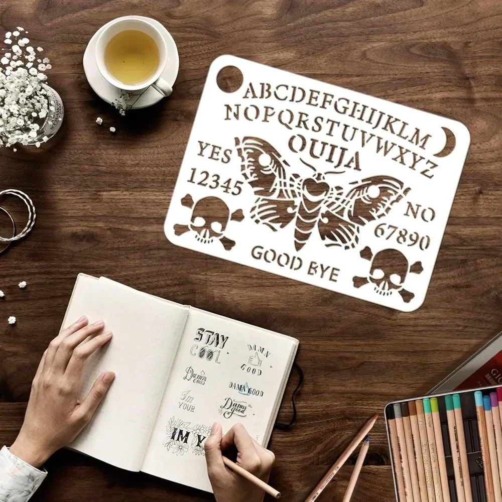 Ouija Board Stencil 8.3x11.7in - Board Game Template บทวิจารณ์และราคา