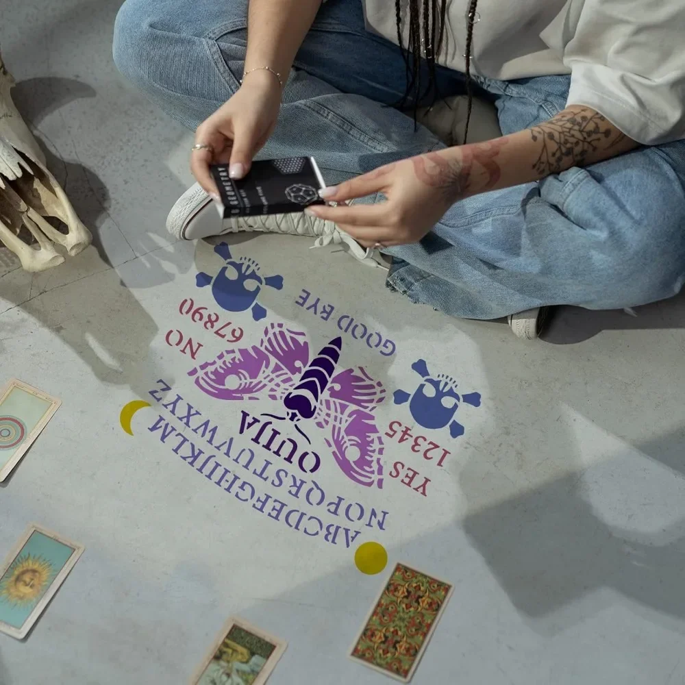 Ouija Board Stencil 8.3x11.7in - Board Game Template บทวิจารณ์และราคา