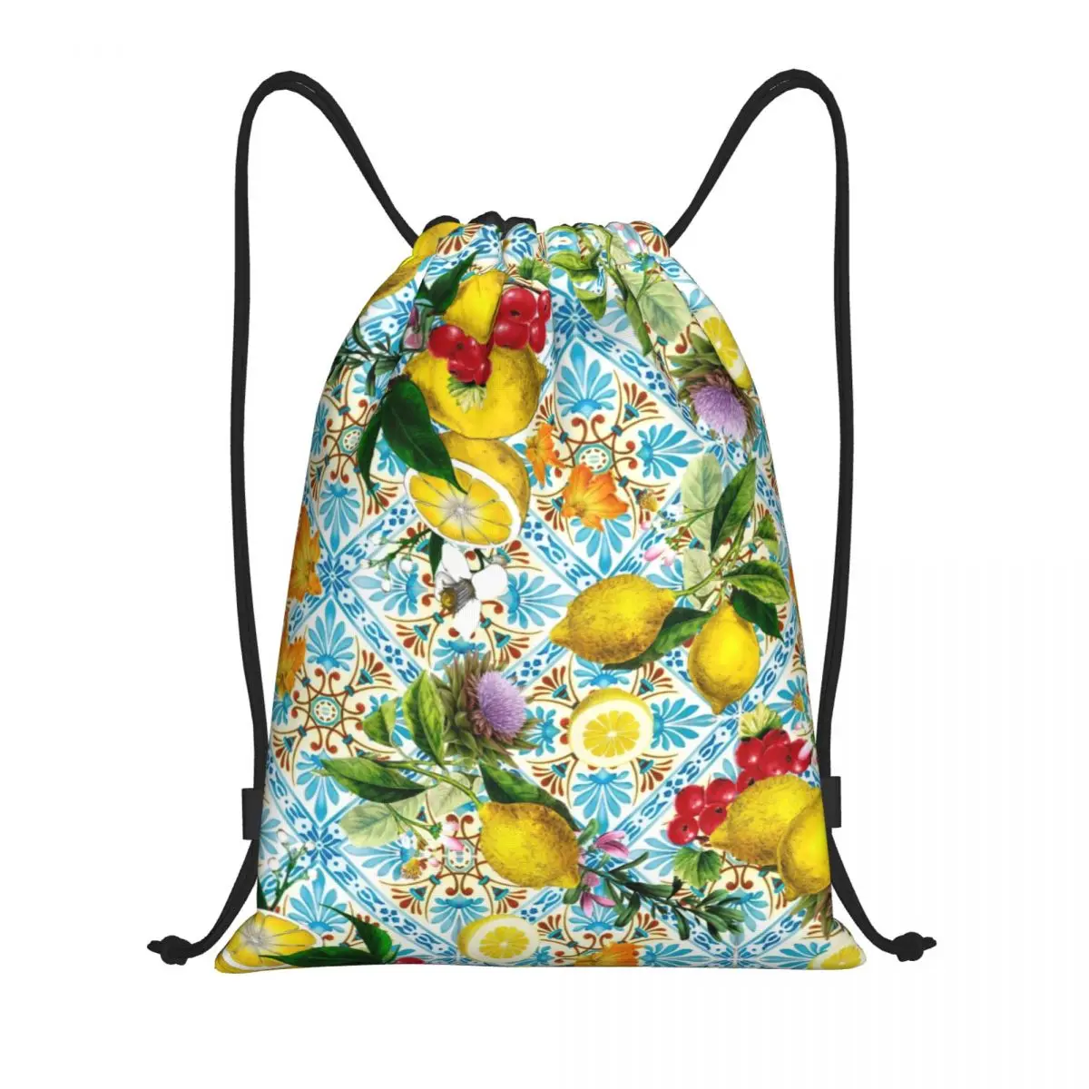 Sicilian Lemons And Romantic T - Tile Bag Drawstring บทวิจารณ์และราคา