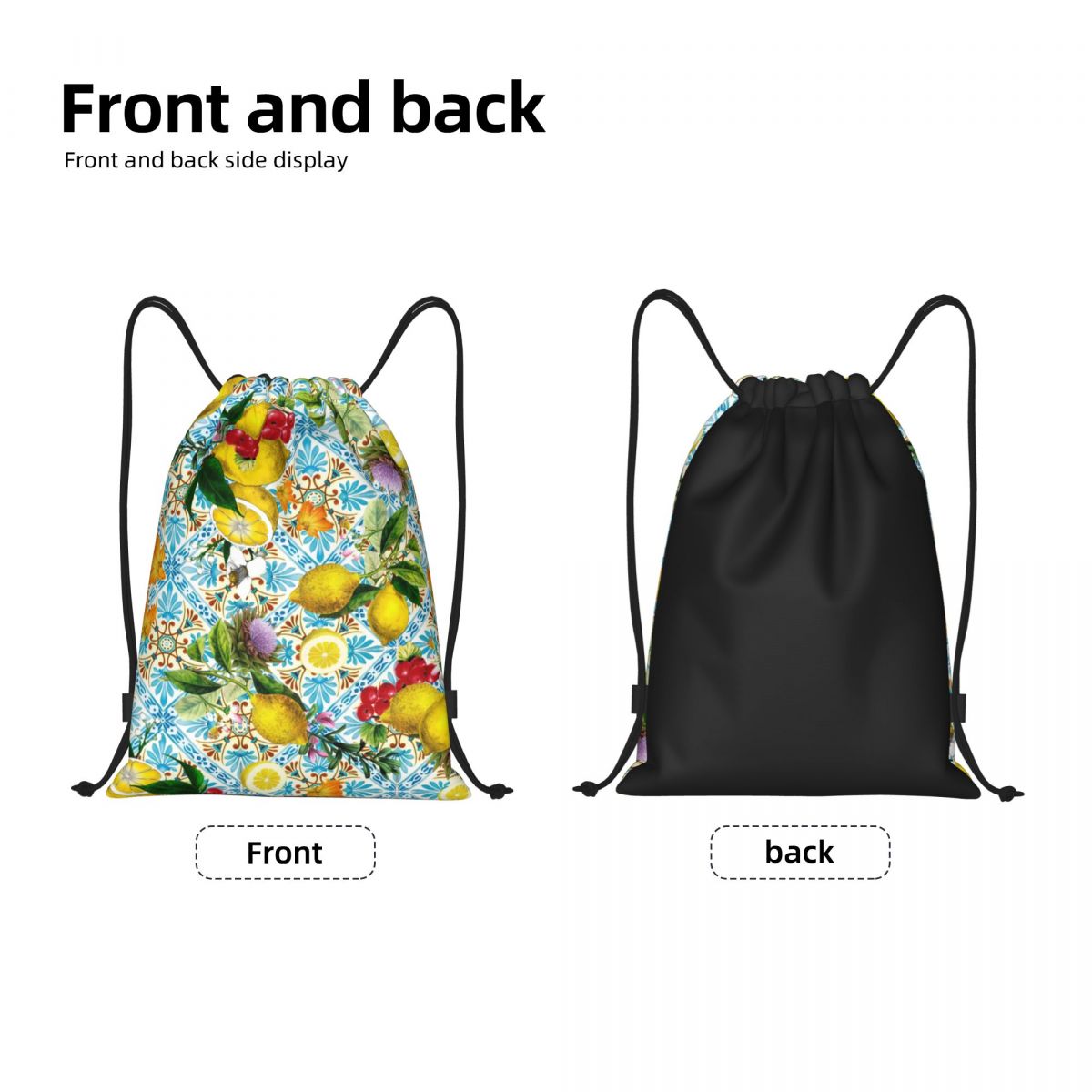 Sicilian Lemons And Romantic T - Tile Bag Drawstring บทวิจารณ์และราคา