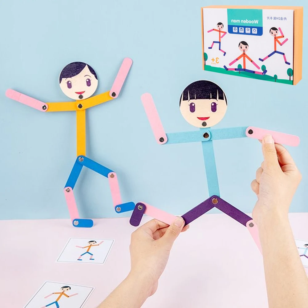 Sport Wooden Man Material DIY  - Board Game Education บทวิจารณ์และราคา