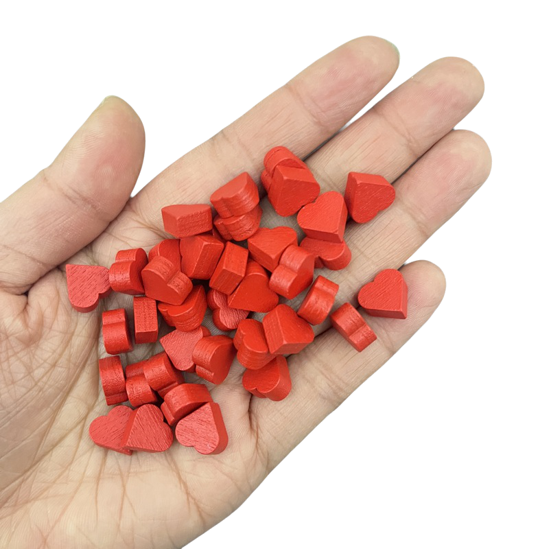 100Pcs 10mm*5mm Red Heart Shap - Board Game Economy บทวิจารณ์และราคา