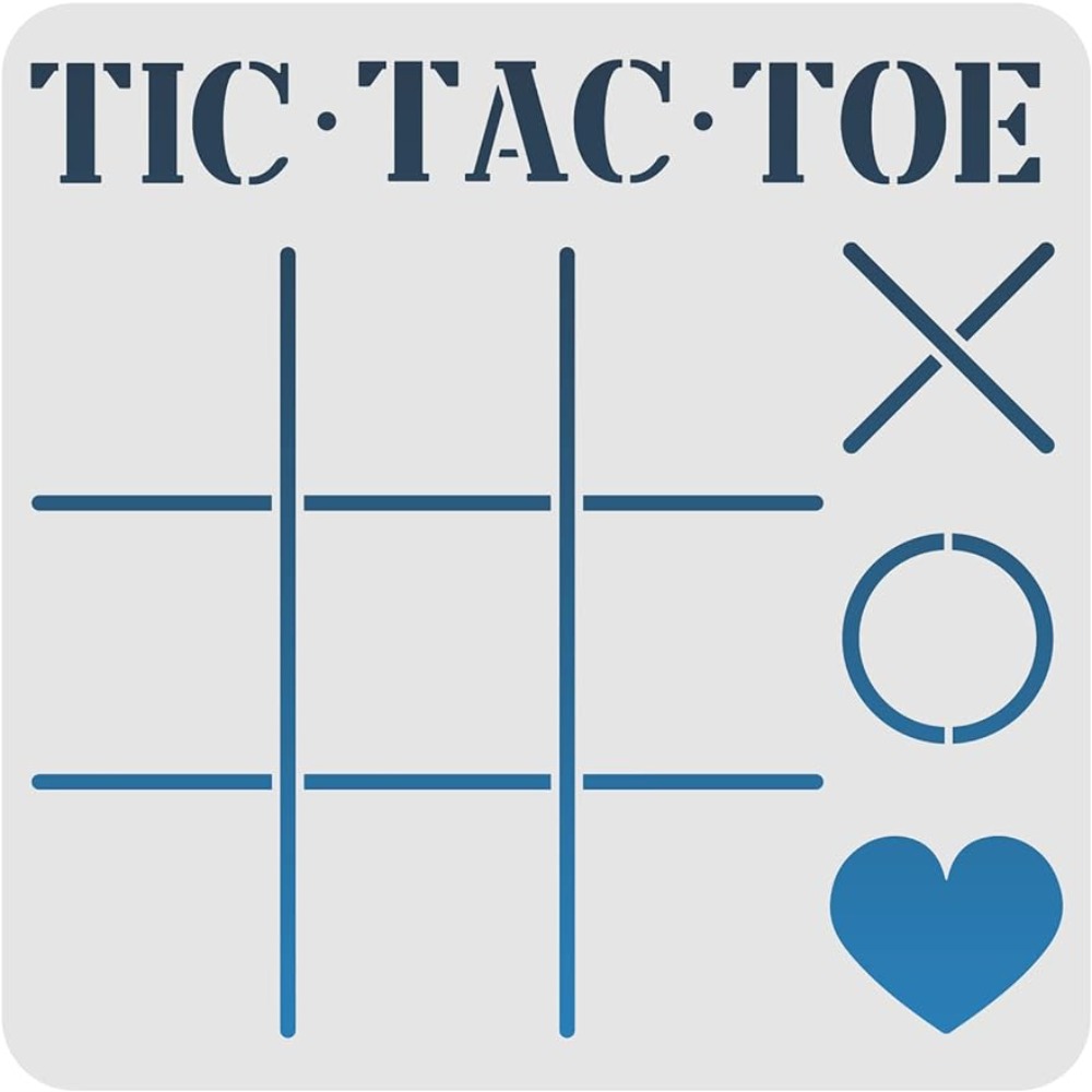 Tic Tac Toe Board Stencil DIY  - Board Game Template บทวิจารณ์และราคา