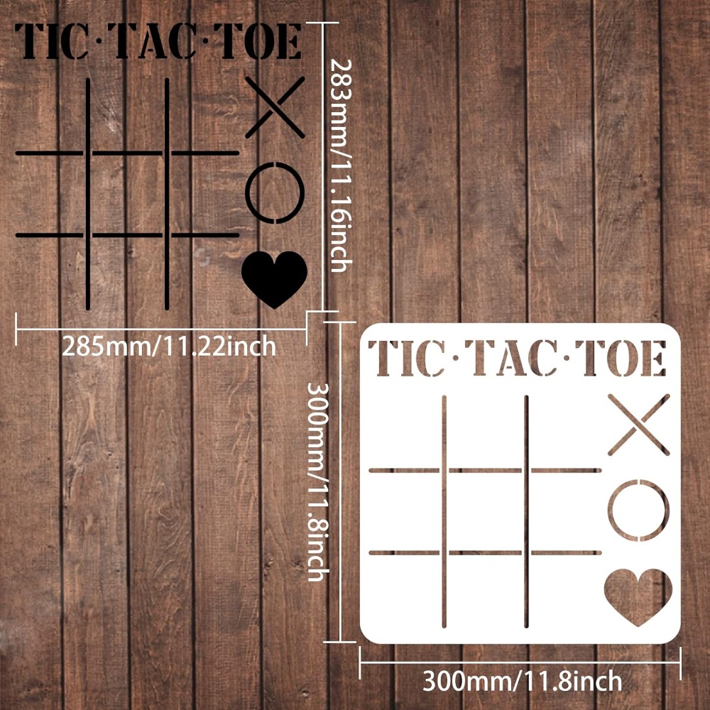 Tic Tac Toe Board Stencil DIY  - Board Game Template บทวิจารณ์และราคา