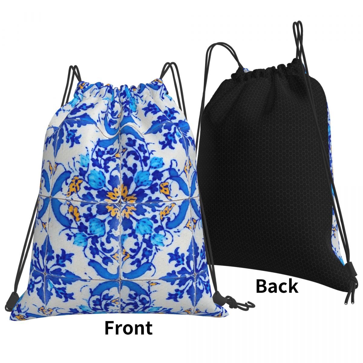 Portuguese Tile Decor Azulejo  - Tile Bag Drawstring บทวิจารณ์และราคา